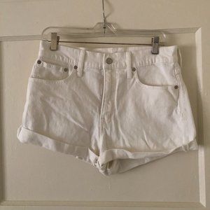 Madewell White Jean Shorts